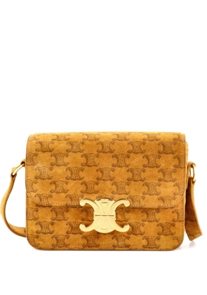 Celine Pre-Owned Triomphe Triomphe Suede Teen shoulder bag - Brown