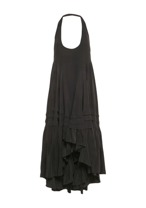 Balenciaga Pre-Owned halter asymmetric silk dress - Black