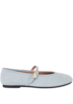 Love Moschino strap detail ballet flats - Blue
