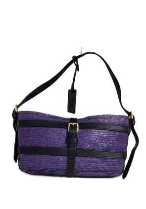 Altuzarra straw belt shoulder bag - Purple