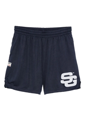 SUMMER GAMES logo-print mesh shorts - Blue