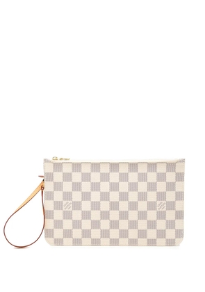 Louis Vuitton Pre-Owned 2014 Damier Azur Neverfull MM pouch - White