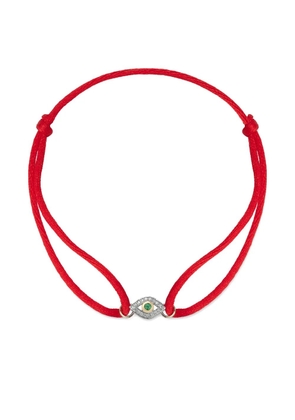 Mateo 14K white gold emerald and diamond bracelet - Silver