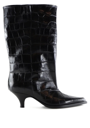 Notabene Yovanna crocodile-effect boots - Black