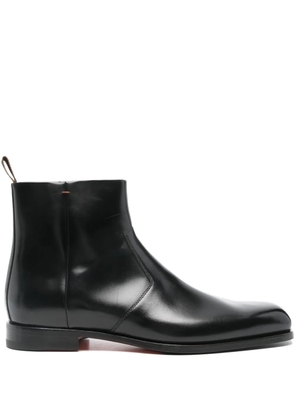 Santoni leather boots - Black