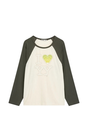 Open YY long-sleeve raglan T-shirt - Neutrals