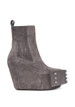 Rick Owens Beatle Grilled wedged boots - Grey