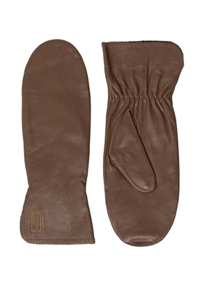 By Malene Birger embroidered gloves - Brown