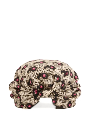 Valentino Garavani printed silk turban - Neutrals