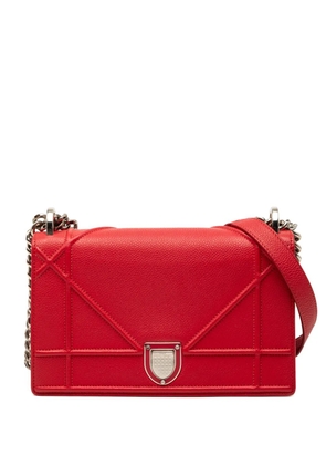 Christian Dior Pre-Owned 2016 Small Grained Calfskin Diorama Flap crossbody bag - Red