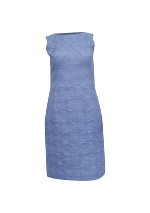Oscar de la Renta Pre-Owned textured sleeveless midi dress - Blue