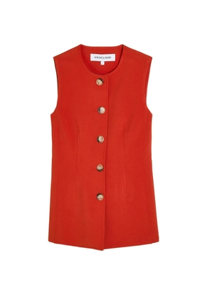 Veronica Beard button-up waistcoat - Red