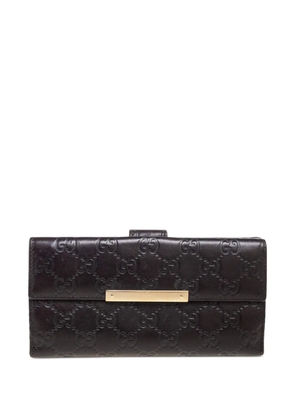 Gucci Pre-Owned Guccissima continental wallet - Brown