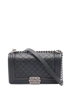 CHANEL Pre-Owned 2019 Small Quilted Caviar Boy Flap shoulder bag - Black