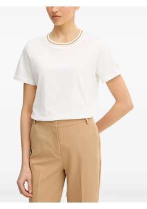 LUISA SPAGNOLI Balearica lurex-detail T-shirt - White