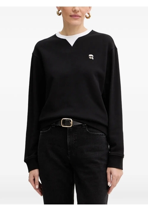 Karl Lagerfeld embroidered-logo sweatshirt - Black