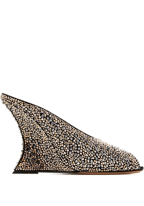 Paris Texas embellished open-toe mules - Black