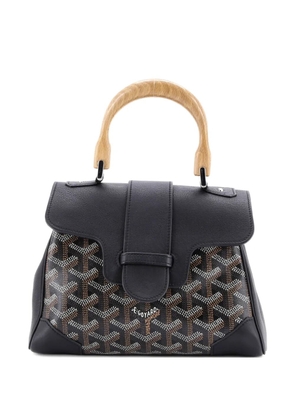 Goyard Pre-Owned Saigon Top Handle Bag Coated Canvas with Leather Mini shoulder bag - Black