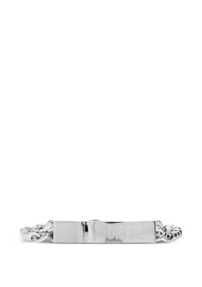 Diesel logo-plaque chain bracelet - Silver