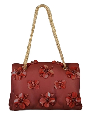 Giambattista Valli flower-embellishment chain shoulder bag - Red