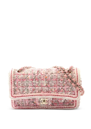 CHANEL Pre-Owned 2019 Classic Flap tweed shoulder bag - Pink