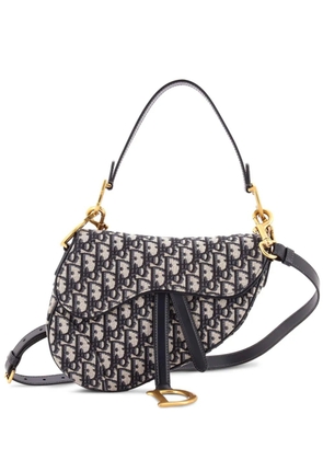 Christian Dior Pre-Owned Saddle Handbag with Strap Oblique Canvas Medium shoulder bag - Blue