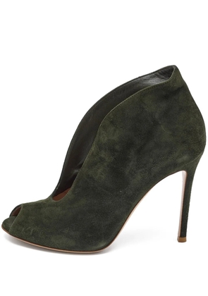Gianvito Rossi 105mm leather heeled boots - Green