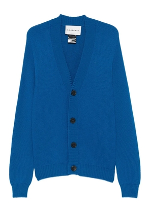 AMARANTO buttoned v-neck knitwear - Blue