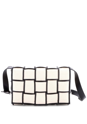 Bottega Veneta Pre-Owned Cassette Crossbody Bag Padded Maxi Intrecciato Canvas with Leather shoulder bag - Neutrals