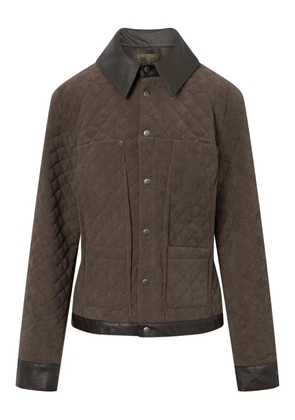 Elena Velez quilted corduroy jacket - Brown