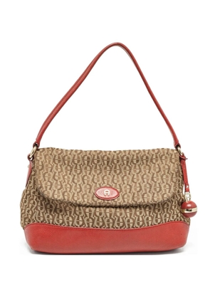 Aigner Vintage monogram-canvas shoulder bag - Neutrals