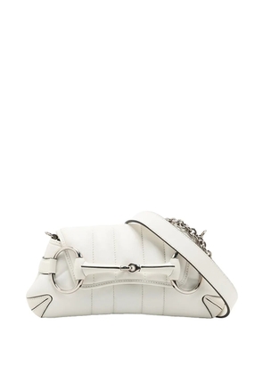 Gucci Pre-Owned 2016-2025 Small Leather Horsebit Chain satchel - White