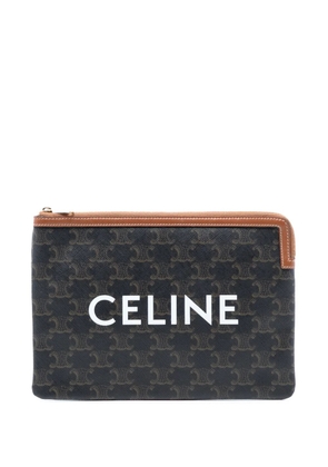 Celine Pre-Owned 2000-2025 Small Triomphe Coated Canvas clutch bag - Brown