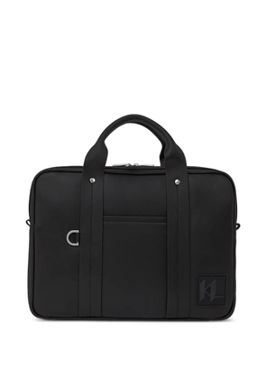 Karl Lagerfeld logo-patch briefcase - Black