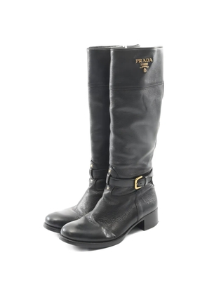 Prada Pre-Owned 2000s buckle leather boots - Black