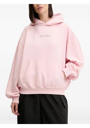 P.E Nation logo-print hood hoodie - Pink