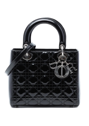 Christian Dior Pre-Owned 2012 Medium Patent Cannage Lady Dior satchel - Black