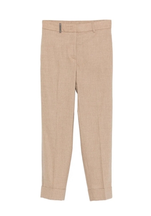 Peserico cuffed cropped trousers - Neutrals