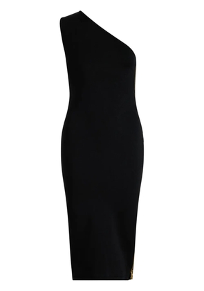 Patou one-shoulder knitted midi dress - Black