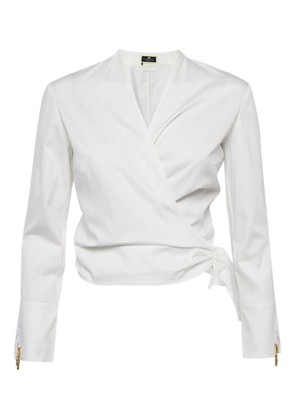 Elisabetta Franchi wrap-design blouse - White