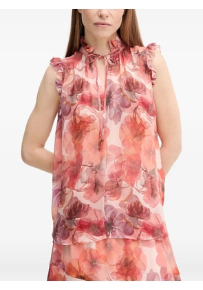 Marc Aurel ruffled floral top - Pink