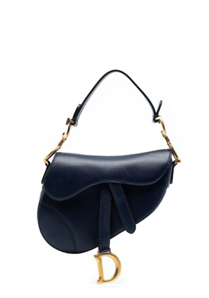 Christian Dior Pre-Owned 2018 Mini Smooth Calfskin Saddle Bag satchel - Blue