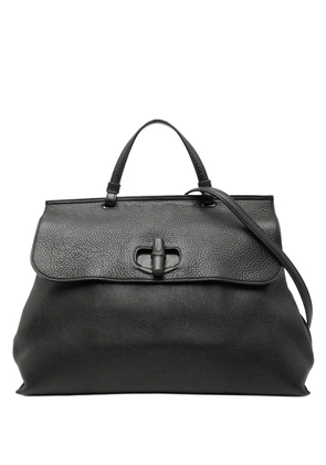Gucci Pre-Owned 2016-2026 Large Leather Bamboo Daily satchel - Black