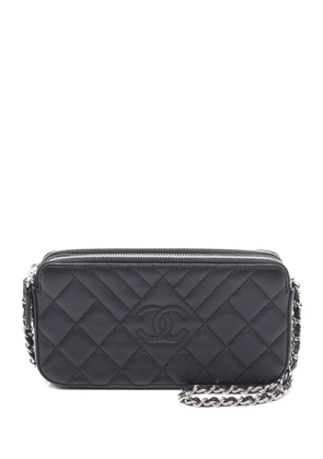 CHANEL Pre-Owned 2018-2019 W-Zip chain wallet - Black