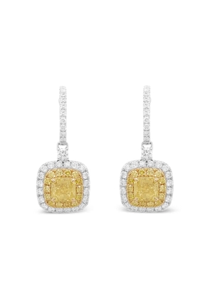 HYT Jewelry 18K white and yellow gold diamond earrings