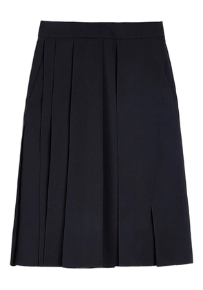 Jil Sander pleated front-wrap skirt - Blue