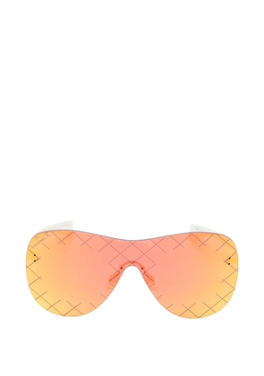 CHANEL Pre-Owned mirrored rimless sunglasses - Orange
