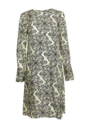 Marni Pre-Owned floral-print long-sleeve dress - Neutrals