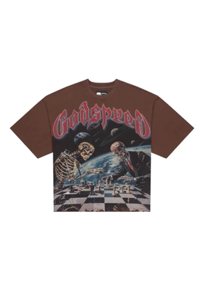GODSPEED Checkmate graphic-print T-shirt - Brown