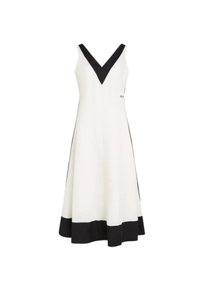 Karl Lagerfeld V-neck midi dress - White